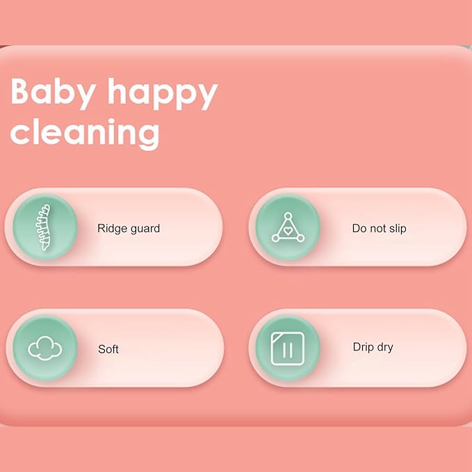 Clean Rinse Baby Bather, Folding Portable Washing Infant Lying Bather for Boy Girl, Multifunction Quick Dry Bath Support for Use on The Counter Sink Bathtub Summer (Grey)