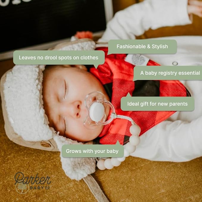 Parker Baby Bandana Drool Bibs 4 Pack Baby Bibs for Boys, Girls, Unisex