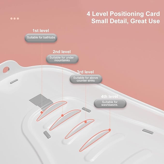 Clean Rinse Baby Bather, Folding Portable Washing Infant Lying Bather for Boy Girl, Multifunction Quick Dry Bath Support for Use on The Counter Sink Bathtub Summer (Grey)