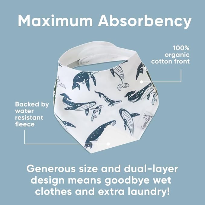 Copper Pearl Baby Bandana Drool Bibs for Drooling and Teething 4 Pack Gift Set Cove