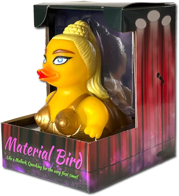 CelebriDucks - Material Bird - Floating Rubber Ducks - Collectible Bath Toy Gift for Kids & Adults of All Ages
