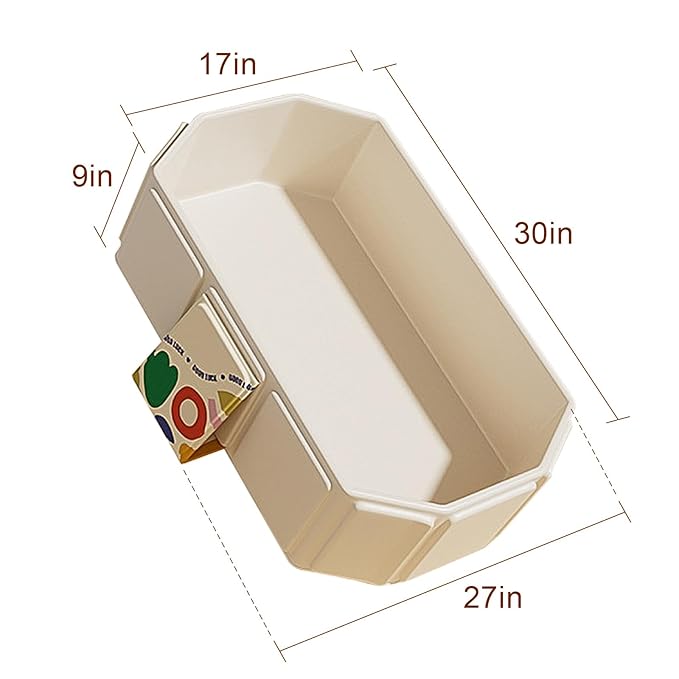 Toddler Bath Tub for Shower, Portable Baby Bathtub, Foldable Kids Bathtub – Portable, Travel & Shower Ready, Easy to Clean, Sturdy & Thick, Fits Ages 1-3