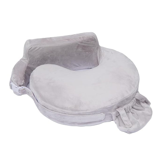 My Brest Friend Super Deluxe Nursing Pillow - Enhanced Comfort & Ergonomic Breastfeeding Pillow for Ultimate Support for Mom & Baby - Adjustable and with Handy Side Pocket, Sandstone