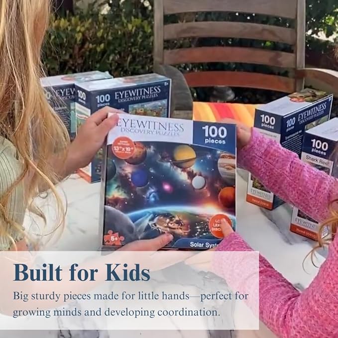 Eyewitness Discovery Puzzle American Landmarks, 100 Piece Jigsaw for Kids, Educational Learning Toy for Boys & Girls, Children Ages 5+