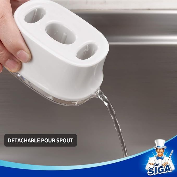 MR.SIGA Water Bottle Brush Cleaning Set with Storage Holder, Cleaning Brushes for Tumbler, Straw, Baby Bottles, Drinking Glasses