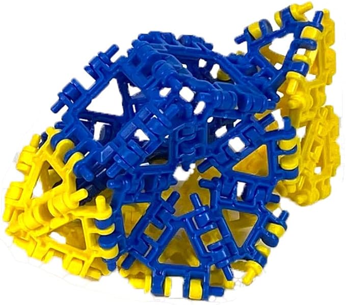 That Hinge Toy 82 Piece Yellow + Purple Set, Animal + More STEM Construction Toy Building Set