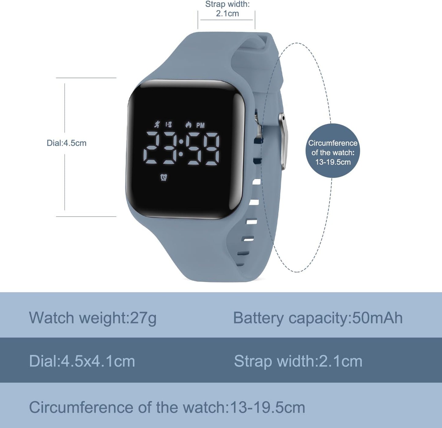 Kids Watches for Girls Boys Digital Sport Watch with Step Counter Pedometer Vibration Alarm Clock, No App Waterproof Fitness Tracker Kids Watch Boys Girls Teens Students Ages 5-16