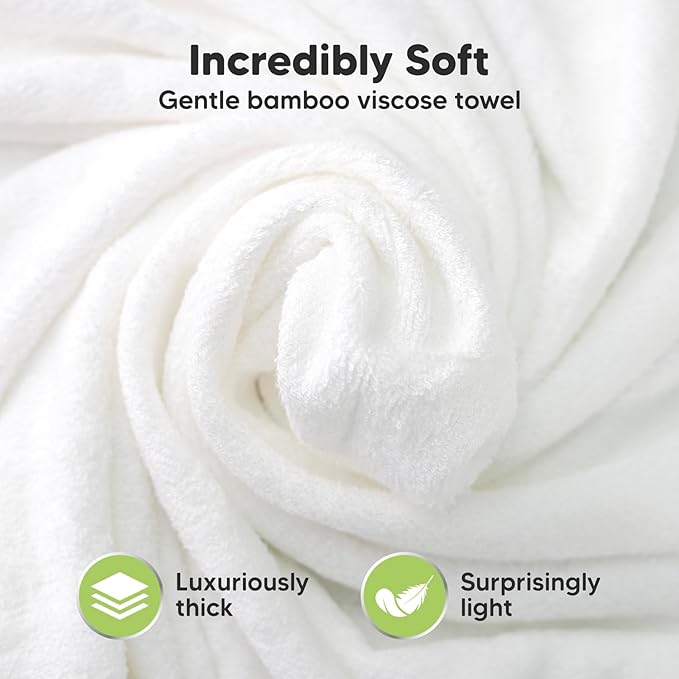 KeaBabies Hooded Baby Towel for Newborn - Viscose Derived from Bamboo Large Baby Bath Towels with Hood for Boys, Girls, Toddler, Extra Absorbent & Soft Newborn Bath Essentials (Polar, Regular)