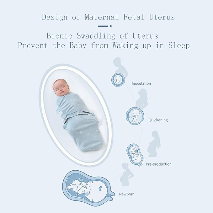 insular Baby Swaddle Wrap, Swaddle Blanket for Newborn and Infant, Adjustable Velcro Swaddling Set for Boy and Girl, Soft Cotton Baby Sleep Sack 3 Pack, Snail&Hedgehog, Small(0-3M)