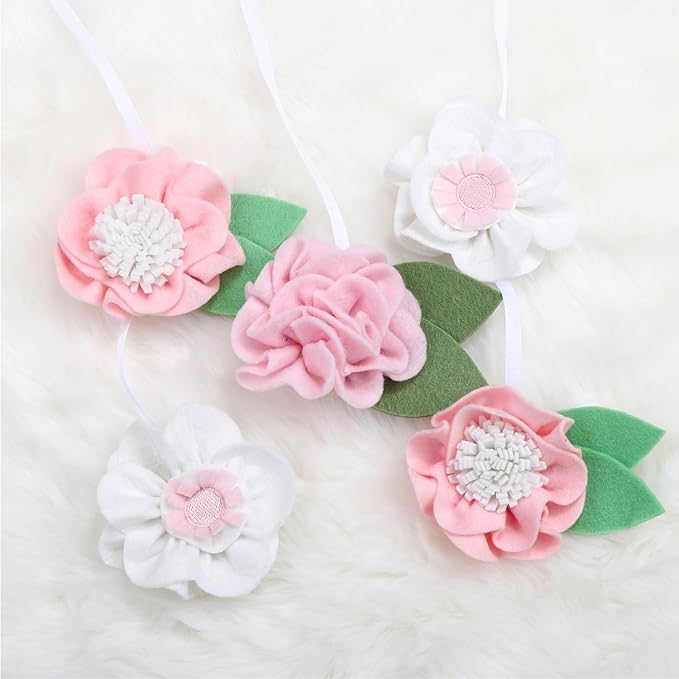 The Peanutshell Crib Mobile for Girls - Pink Musical Baby Crib Mobile with 12 Lullabies, Flower Baby Mobile Crib Pink Floral Nursery Decor