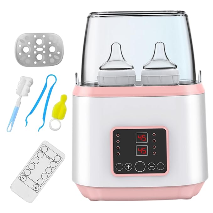 Baby Bottle Warmer ＆ Steriliser Temperature Adjustable Portable Bottle Warmer Remote Control Baby Food Heater with LCD Display for Breastmilk or Formula, Style 2, Xmas Decorations