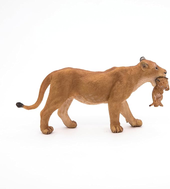 Papo Wild Animal Kingdom Figure, Lioness with Cub, Multicolor (50043) , 6.5cm