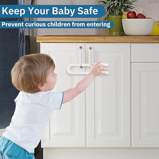 86Pack Baby Proofing Kit: Baby Locks(Strip-Shape 8Pack,U-Shape 4Pack), Baby Corner(Ball-type 20Pack,T-type 10Pack, L-type 10Pack),Socket cover 30Pack, Cartoon door stop 4Pack