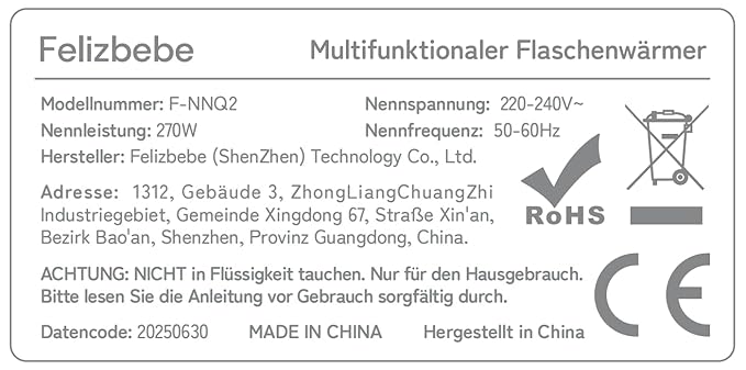 Baby Bottle Warmer, Felizbebe 10-in-1 Double Bottle Warmer for Breastmilk or Formula, Breast Milk Warmer for Baby, Accurate Temperature Control, Timer, Sterili-zing, Defrost, Heat Food, Keep Warm