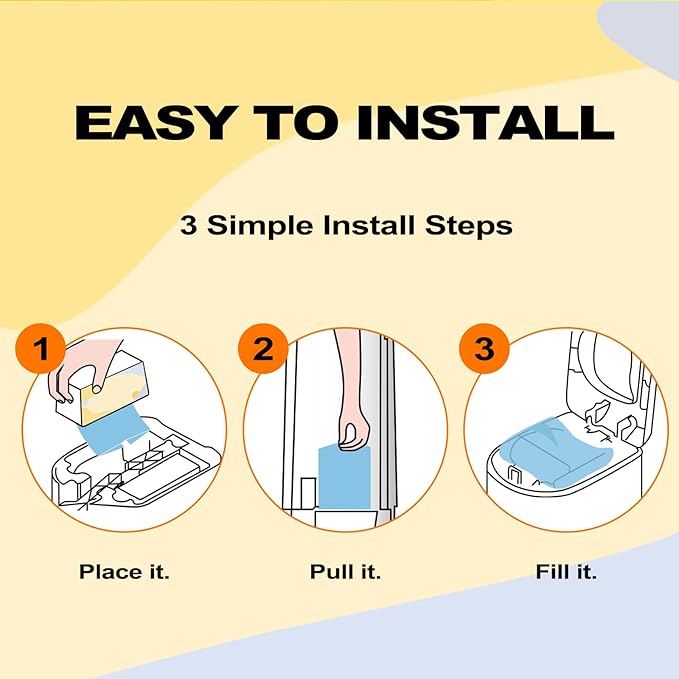 Diaper Pail Refills Bags Compatible with Genie Easy Roll Signature & Platinum Diaper Pails | Holds Up to 1410 Newborn Diapers Per Refill — Unscented, Odor Locking, 2Pack(60 Bags)