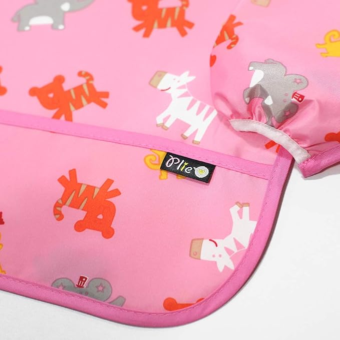 Long Sleeve Waterproof Bib for Toddlers – Feeding Smock for Baby Mealtime, Self-Feeding, Painting & Messy Play, BPA-Free