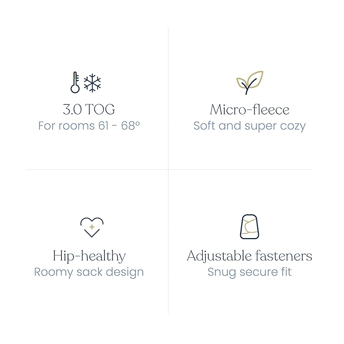 HALO Micro-Fleece Sleepsack Swaddle, 3-Way Adjustable Swaddle Blanket for Newborn and Infants, TOG 3.0 for Cold Climates, Hip Healthy, Gingham Blue, Small, 3-6 Months