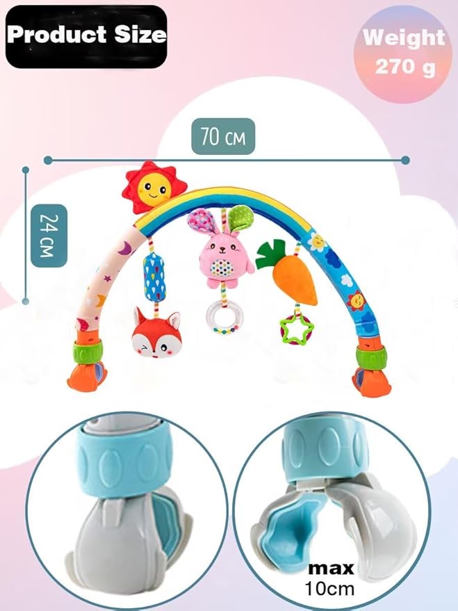 Pau1Hami1ton Baby Stroller Arch Toys, Car Seat Toys,Baby Gifts.S-19(Rabbit)