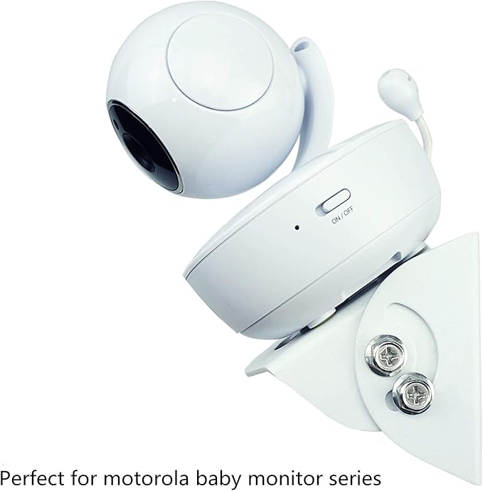 Baby Monitor Wall Mount for Infant Optics DXR-8,Adjustable Angle Mounting Brackets for Motorola,Babysense,HelloBaby and Most Universal Camera Stand Indoor Wide Angle Aluminum Alloy Material(White)