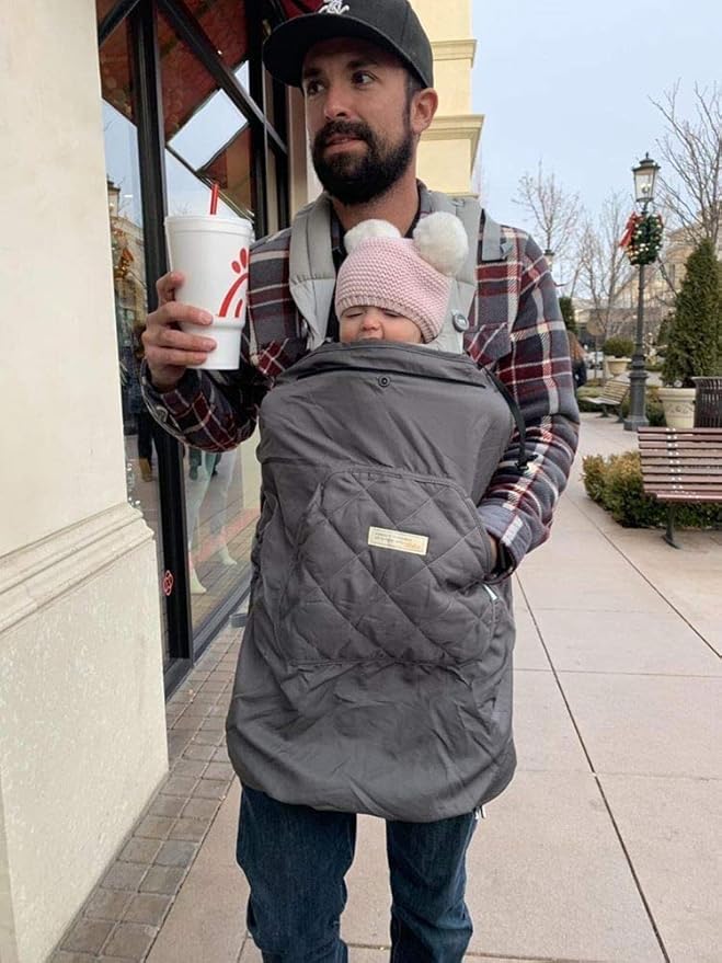 Bebamour Universal Hoodie All Season Carrier Cover for Baby Carrier (A Black)