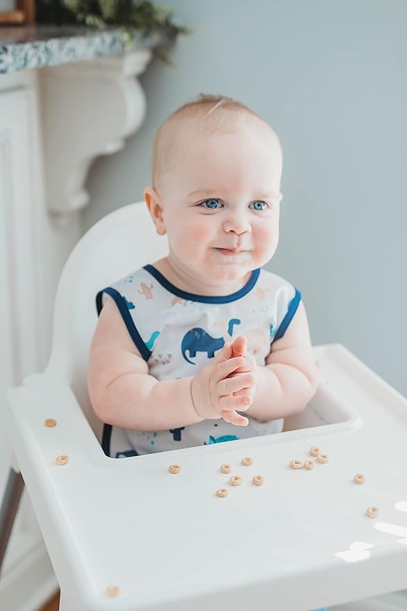 BapronBaby Desert Dinos Bapron - No Neck Tie Safer Bib for Baby & Toddler - Soft Waterproof Stain Resistant - Machine Washable - Sz Baby/Toddler 6m-3T