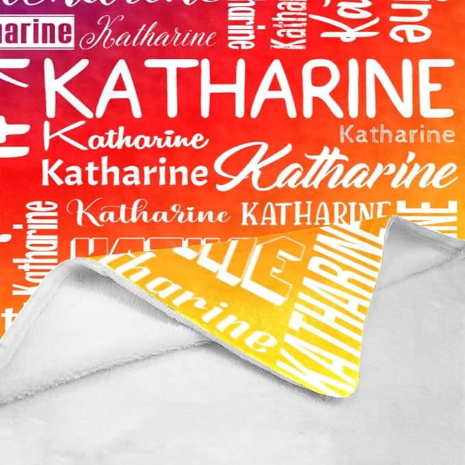 Personalized Blankets with Name Custom Blanket for Adult Kids Baby Customized Blanket Monogrammed Blankets Gifts for Women Men Girls Boys