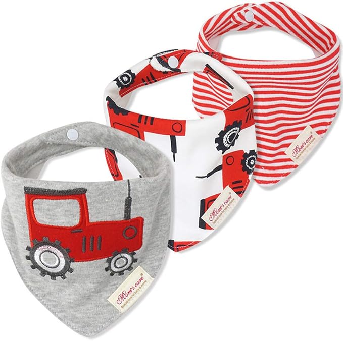 JN&LULU 3 Pack Newborn Baby Bibs Bandana Drool Bibs for Drooling Cotton Baby Gifts