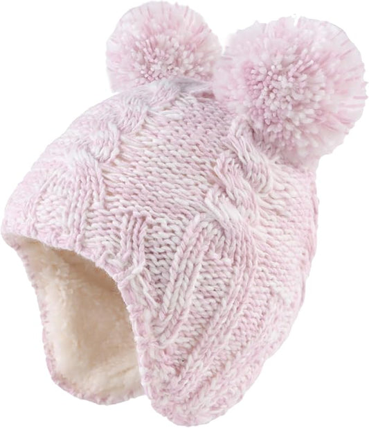 Zsedrut Winter Baby Boy Hats Pompom Baby Beanie for Girls Fleece Newborn Infant Toddler Beanie