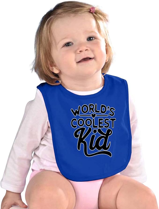 World's Coolest Kid Funny Cute Humor Infant Premium Jersey Baby Bib
