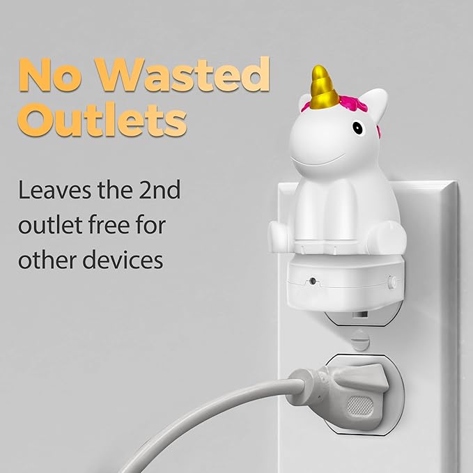 DORESshop LED Night Light for Kids, 3D Cute Unicorn Night Lights Plug into Wall with Dusk to Dawn Sensor, RGB+Soft White 3000K Night Light, Christmas Birthday Gift Nightlight for Kids, Room Decor