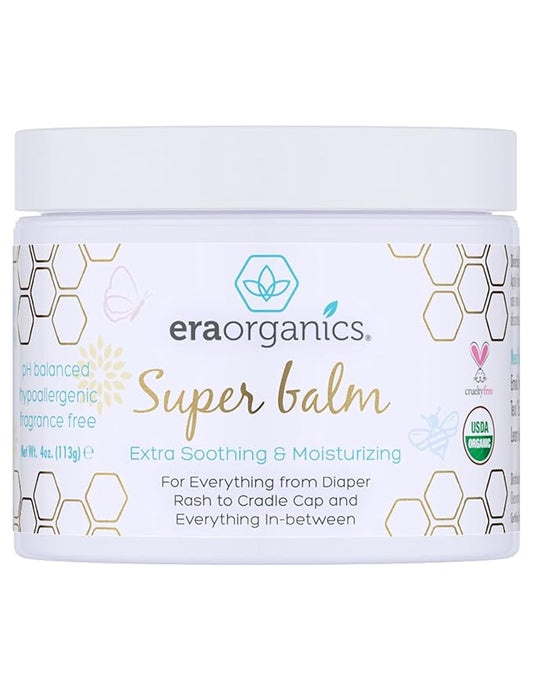 Era Organics Healing Ointment for Babies - USDA Certified Organic Natural Moisturizer Gentle on Sensitive Skin Prone To Baby Eczema, Cradle Cap (Infant Seborrheic Dermatitis), Rashes, Hives 4oz