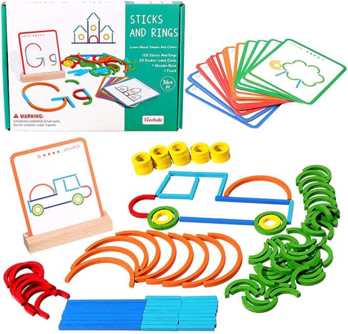 Winbar Kids Toys for Creative Learning, Building Educational Resources Toys for Preschool and Kindergarten Boys and Girls Matching Blocks Logical Educational Classroom Family Game Toy