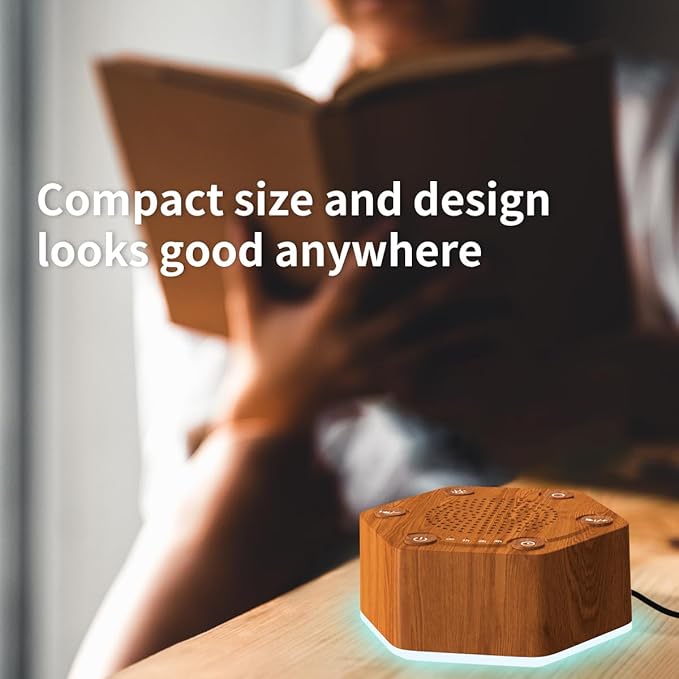 Sound White Noise Machines High Fidelity 30 Unique Non-Looping Soothing Sounds 12 Colors Night Light 4 Timers 10-Level Brightness 32-Level Volume and Memory Function