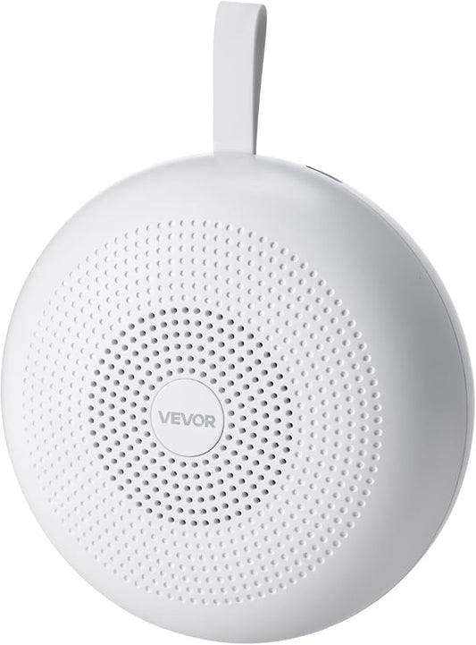 VEVOR Sound Machine, 30 Soothing Sleep Sounds, 3-in-1 Portable and Hangable White Noise Sound Machine with Auto-Off Timer, Soft Ring Light and Memory Function, for Baby, Adults, Home, Office & Travel