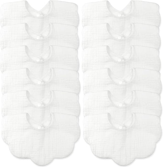 Baby Bibs Muslin Drool Teething Drooling Bibs for Baby Girl Boy Muslin Cotton