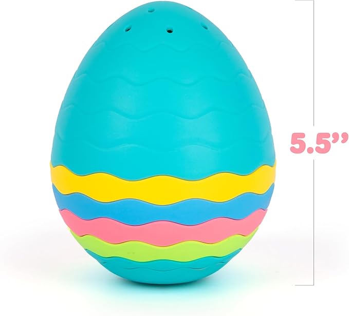 ArtCreativity Stacking Bath Toy for Toddlers – 7-Piece Nesting Mold Free Bath Toy with Drainage Holes – Fun Baby Bathtub Toy – Pastel Color Sensory Toy (Pack of 2)