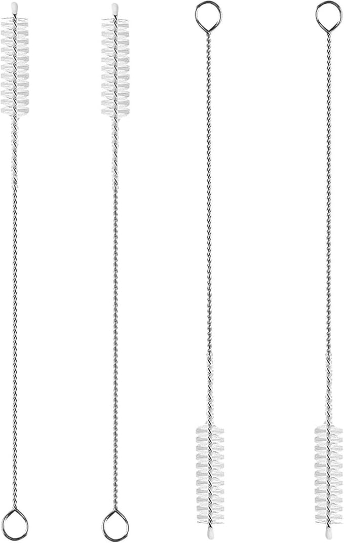 4 Pcs Straw Cleaner Brush, 10mm Wide Reusable Extra Long Straw Cleaner for 40, 30, 20 oz Stanley Mug, Stainless, Bottle