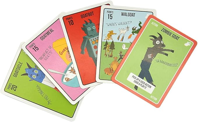 Goat Lords, Hilarious and Competitive Card Game with Goats - Fun Card Games for Adults, Teens, and Family Game Night - Games for Teens, Adults & Kids 2-6 Player (Sequel)