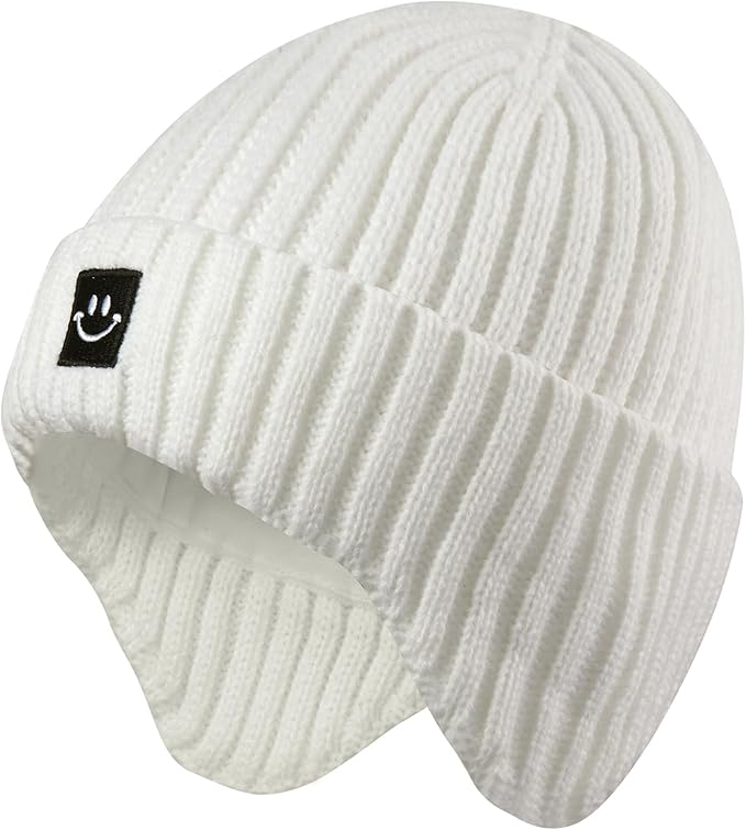 MaxNova Baby Winter Hat Toddler Beanie Hat Earflap Knit Cap for Boys Girls 0-8 Years