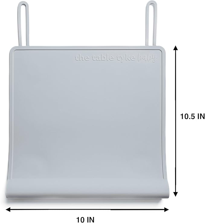 The Table Tyke Silicone Suction Placemat | Teething Edge Bumper/Spill Stopper | Dishwasher Safe, Travel Ready, Fits Highchairs | Suction Cup Activity Mat for Babies & Toddlers | BPA Free (Ballet Pink)