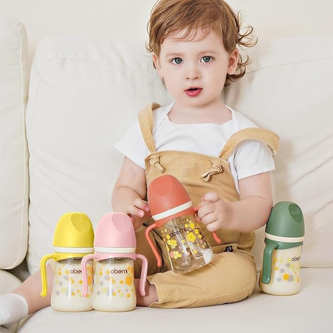 Baby Sippy Cup 240ml/8oz, Toddler Water Drinking Bottle with Non-Spill Valved Spout for 6+ Months, Pink/3Pack