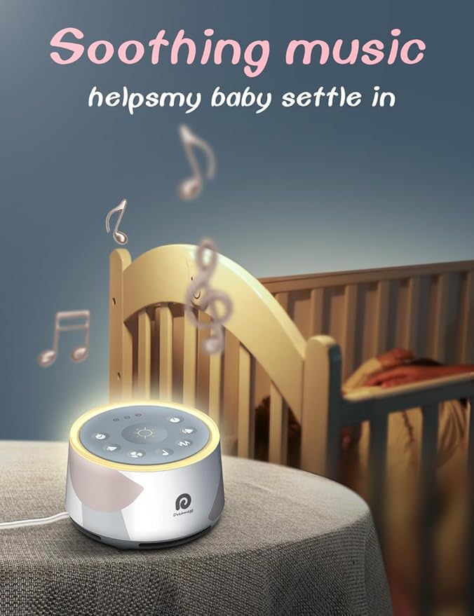 Dreamegg D1 Pro White Noise Sound Machine, 3-in-1 Baby Soother Sound Machine Separate Night Light, 29 HiFi Sounds, Noise Machine for Sleeping & Relaxation for Adults Baby Registry Gift (D1 Upgraded)