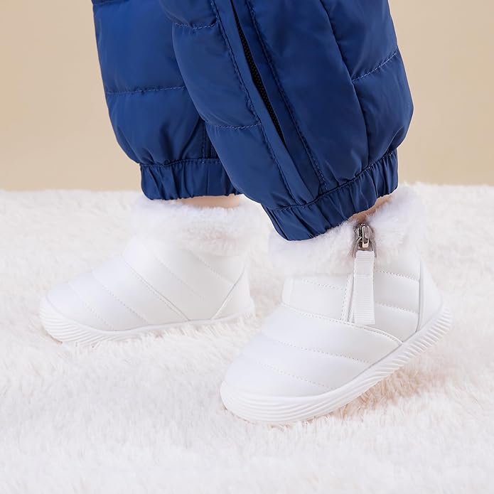 BMCiTYBM Baby Boy Girl Snow Boots Waterproof Winter Warm Booties Nonslip Lightweight Outdoor Shoes for First Walkers 6 9 12 18 24 Months(Infant/Toddler)
