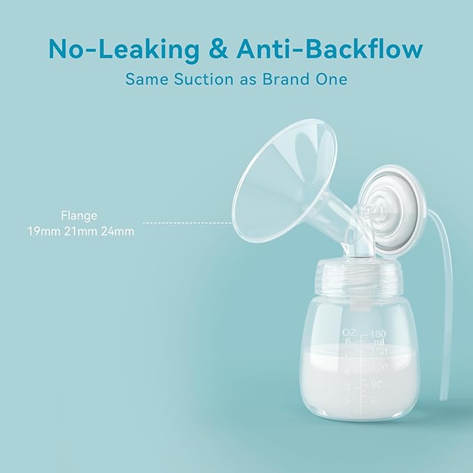 4PCS 18mm Breast Pump Flanges, Compatible with Spectra S1/S2/9Plus/Synergy Gold, Motif Luna, Wide-Mouth Bottle Fit, Breast Pump Accessories