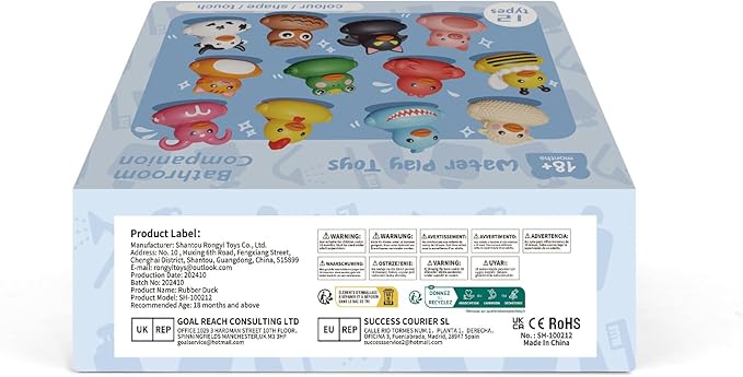 12PCS Rubber Ducks,Toddler Bath Toys,No Hole Bathtub Toys,Baby Pool Toys for 18 Months and Older