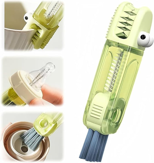3 in 1 Multifunctional Cup Lid Cleaner with Brush(A) - New Crevice Cleaning Brush Set for Baby Bottle Gap Tight Spaces