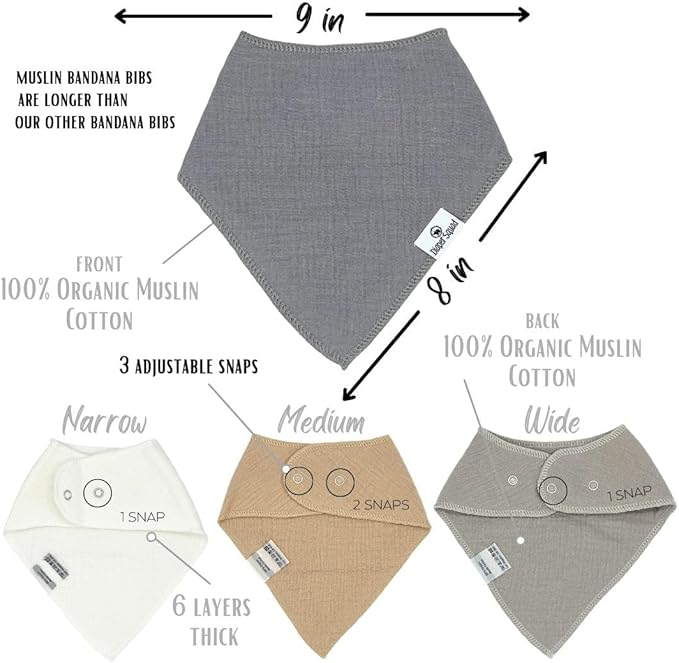DiaperSquad's Baby Bibs for Drooling and Teething, Bibs for Boys, Baby Girl - Solid Cotton Baby Drool Bibs