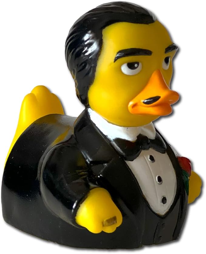 CelebriDucks - The Godfeather - Floating Rubber Ducks - Collectible Bath Toy Gift for Kids & Adults of All Ages