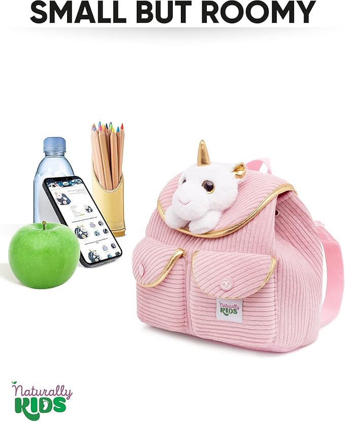 Pink Unicorn Mini Backpack for Kids, Mini Backpack for Toddler Girls, Gift for 2 3 4 5 Year Old Girl Boy