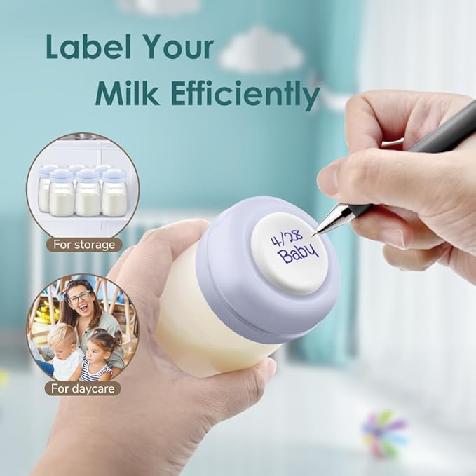Maymom Wide Neck Breastmilk Collection n Storage Bottle 5.4 oz; Re-markable SureSeal Disc. Fits Spectra S2 Spectra S1 Spectra 9 Plus.